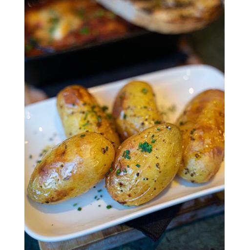 Garlic and Rosemary Wood Fired Potatoes